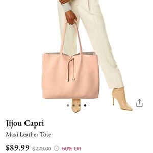 NWT Jijou Capri pink leather handbag. Made in Italy